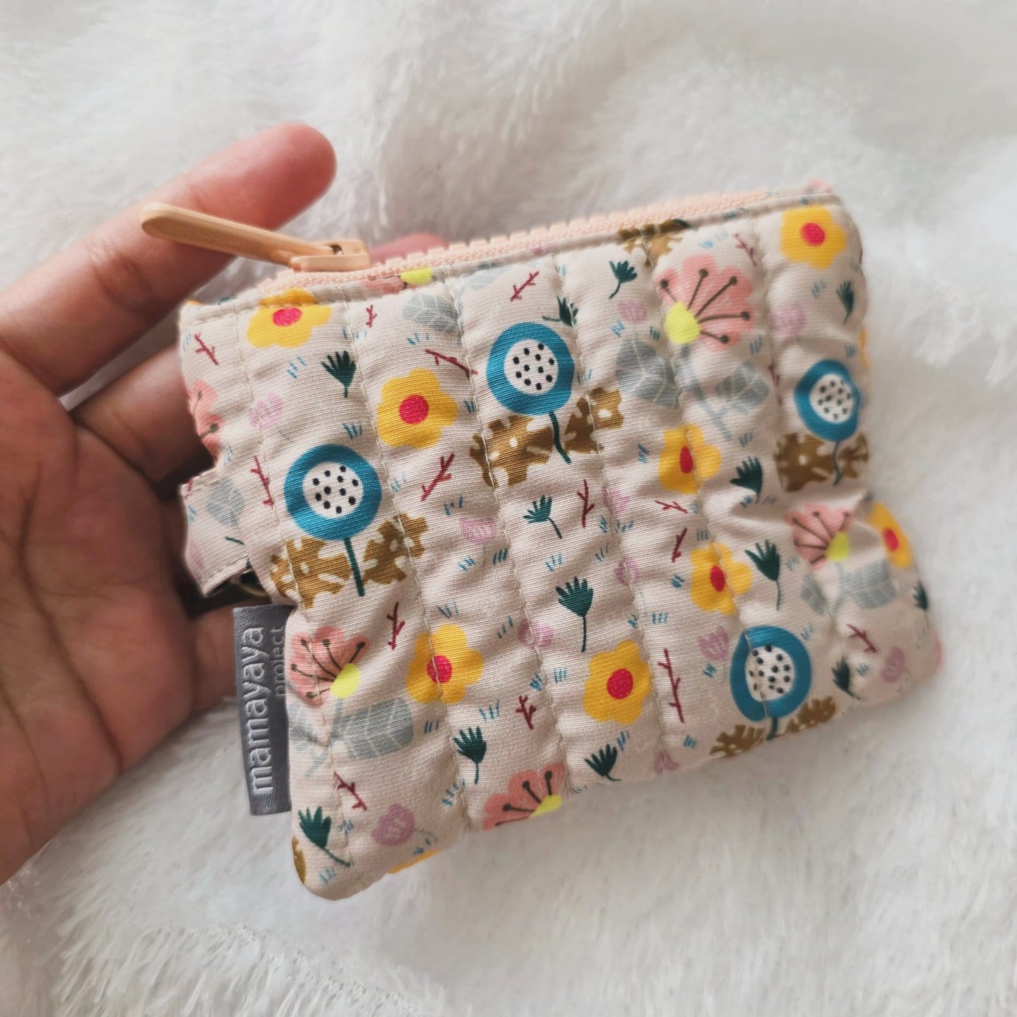 MINI SLIM POUCH BLOOMS PINK