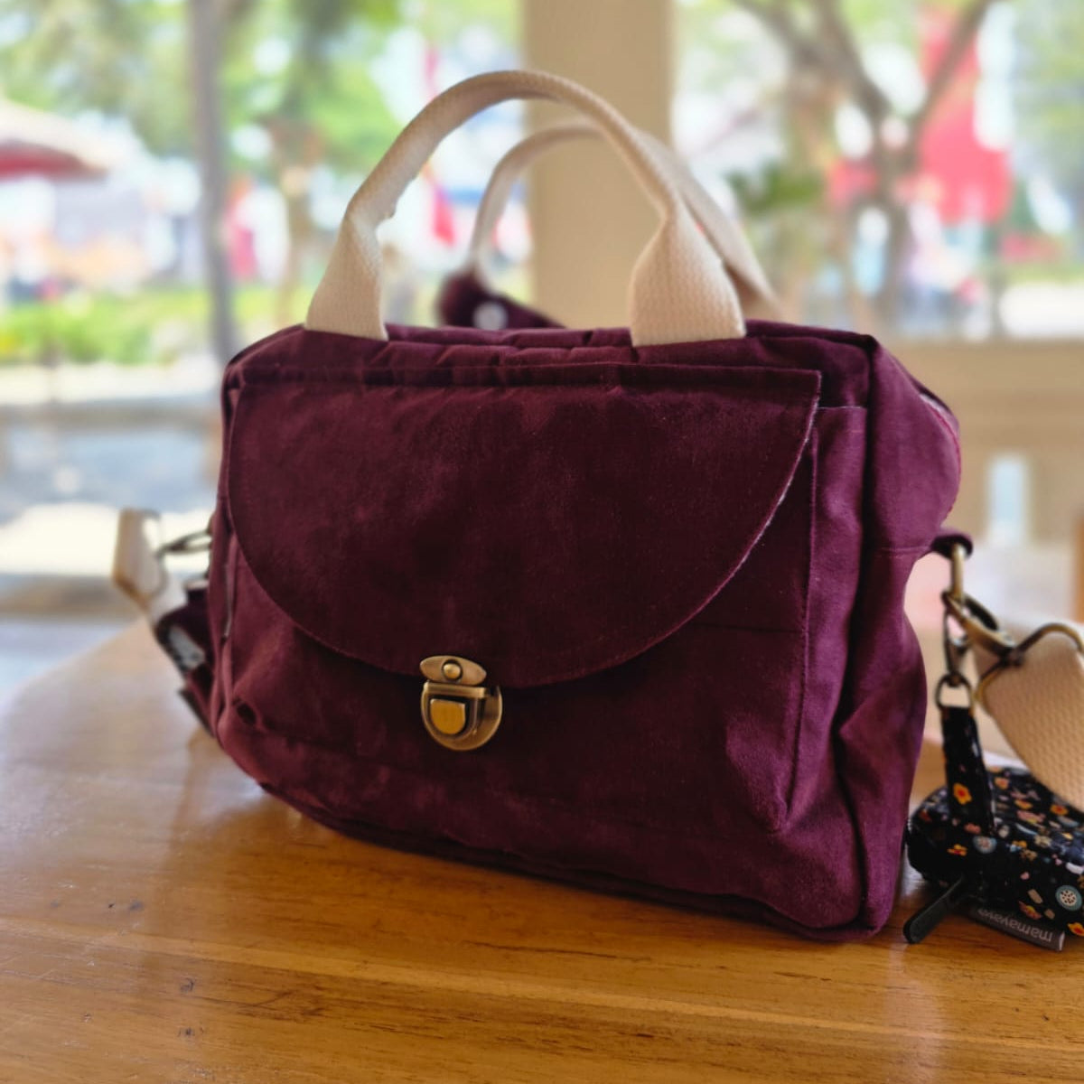 MULTI PURPOSE POUCH _ SUEDE MAROON