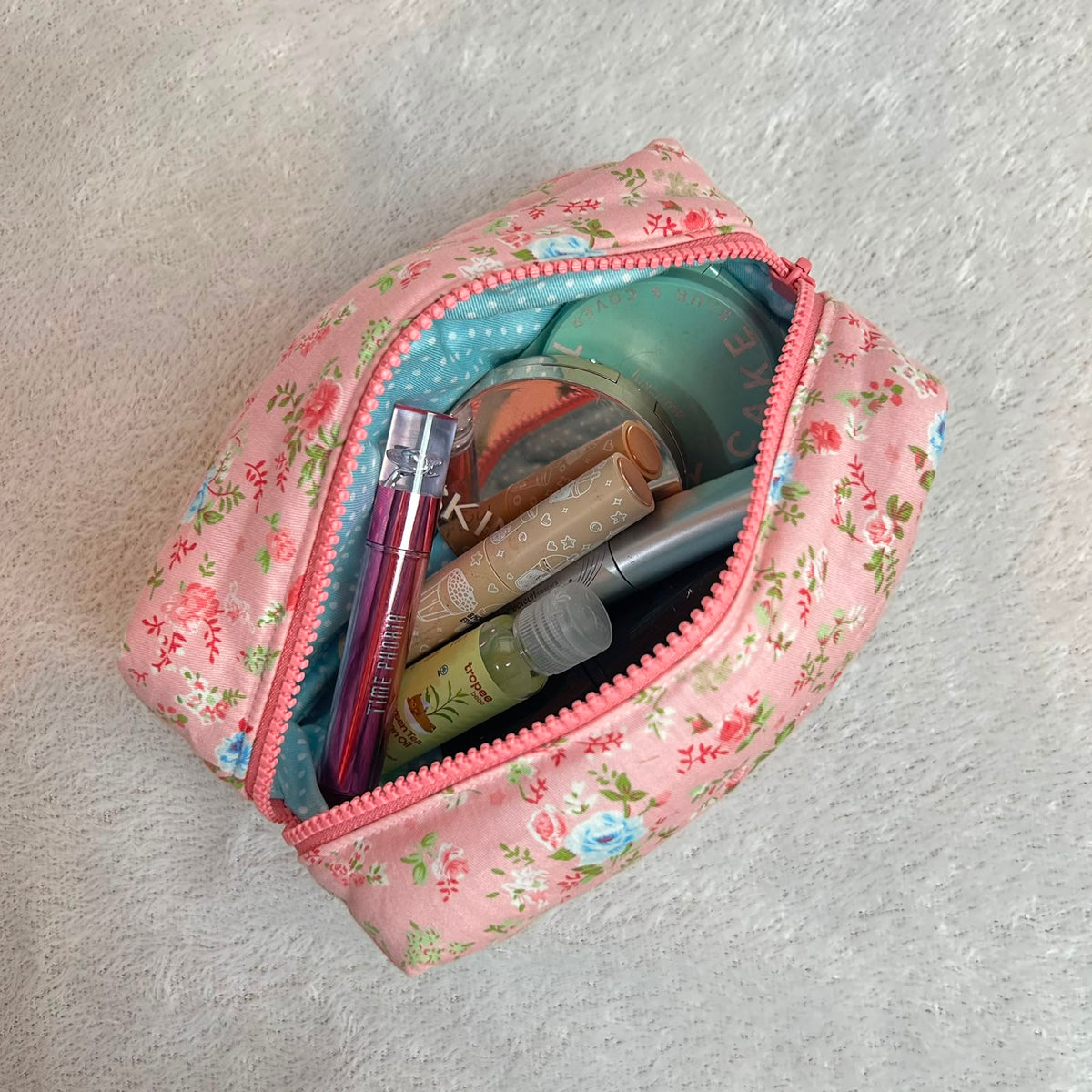 COSMETIC POUCH PUFFY_ROSE PINK