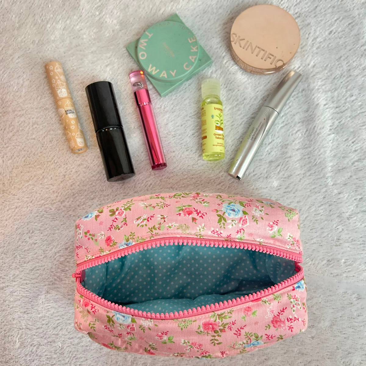 COSMETIC POUCH PUFFY_ROSE PINK