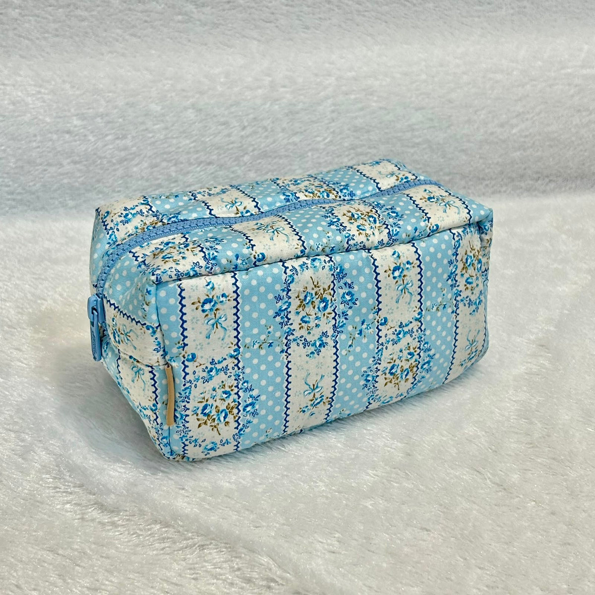 COSMETIC POUCH PUFFY_SHABBY CHIC STRIPE