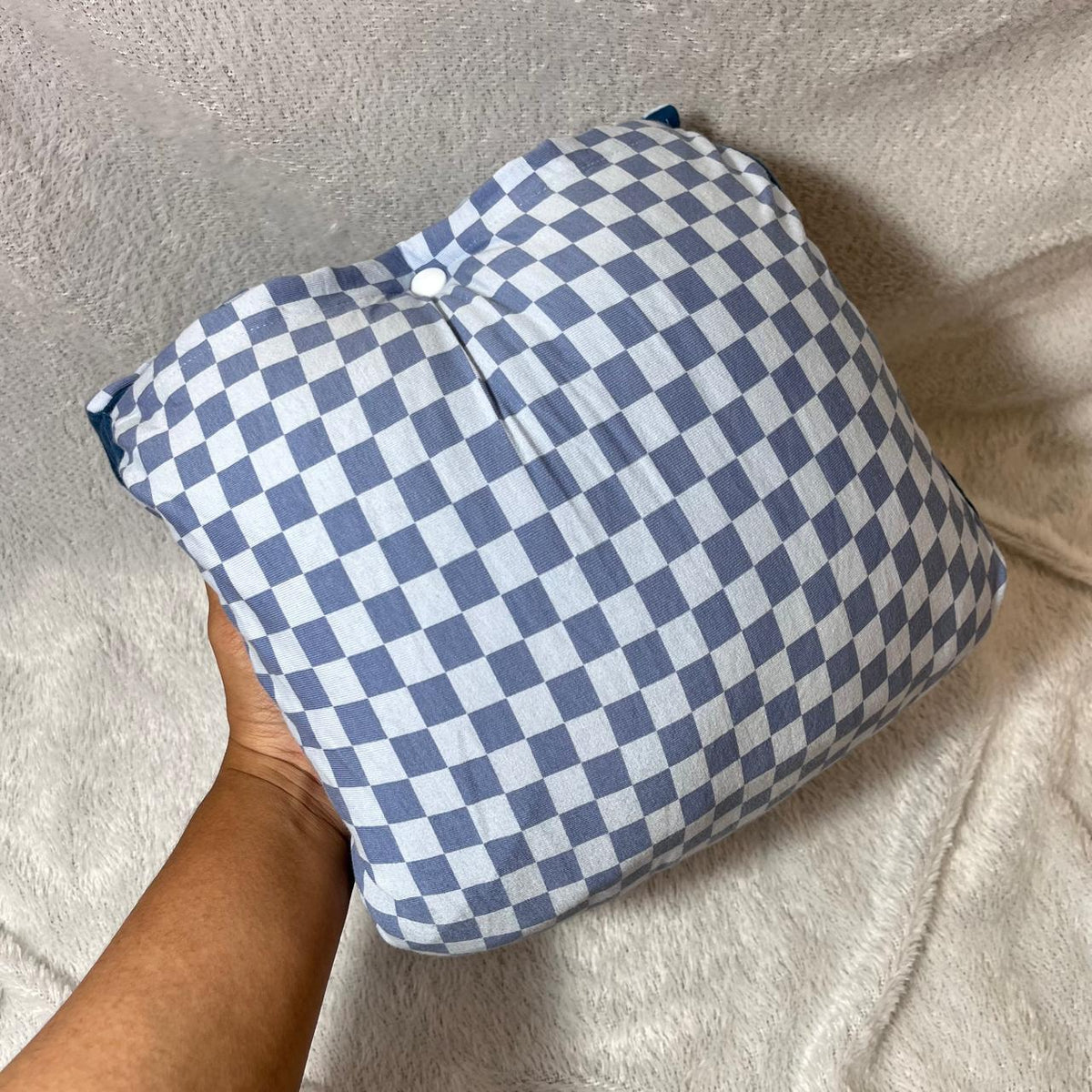 TRAVEL NURSING ARM PILLOW_KOTAK BIRU (KAOS)