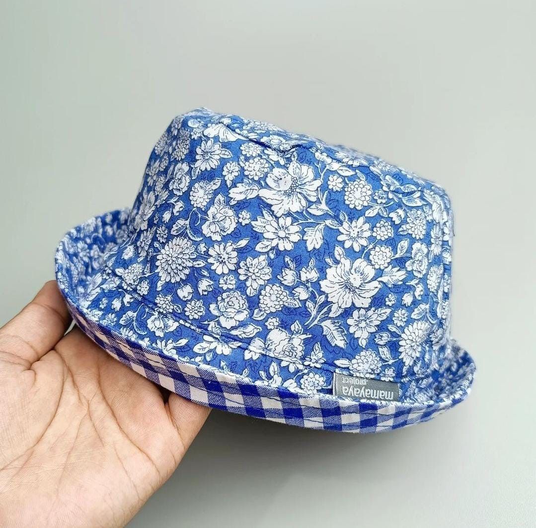 BUCKET HAT_A4259_BUNGA ASTER BIRU_50